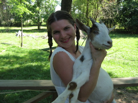 Me and one of our goats