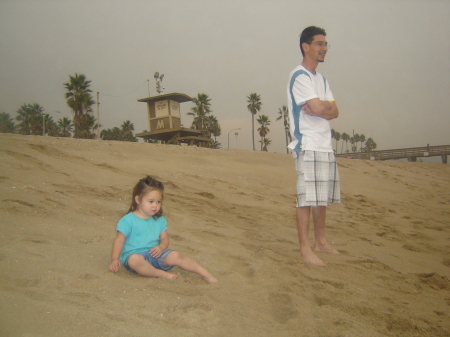 Paul and Zoey on the Beach 2007