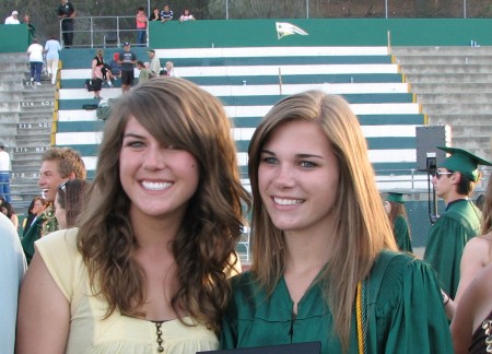 Charlotte 21, and Sydnie 18, at her Graduation