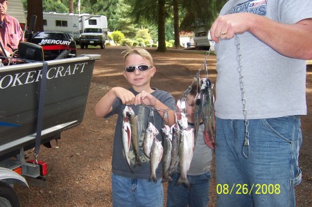 Fish caught at Riffe Lake   8-2008