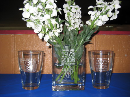 Vase and glasses