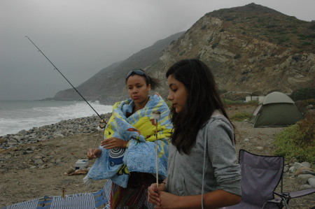 A cold day on Malibu Beach