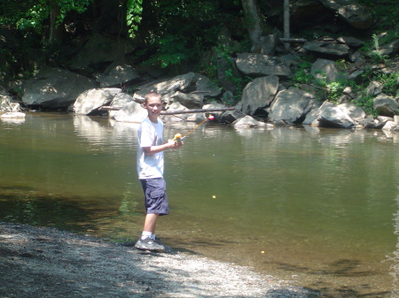 my son Austin, loves to fish