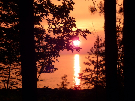 Sunset from family cabin