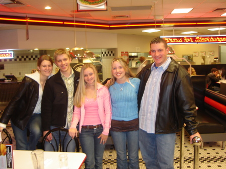 Saying goodbye to Mary at Steak and Shake