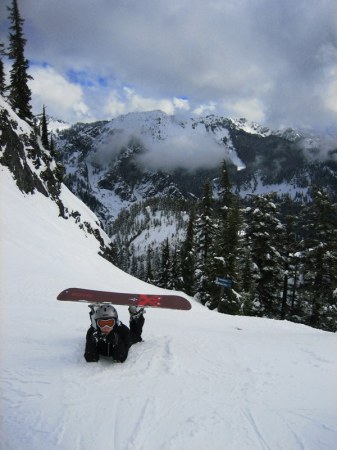 Snowboarding at Alpental, WA