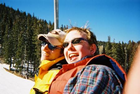 martin and me skiing