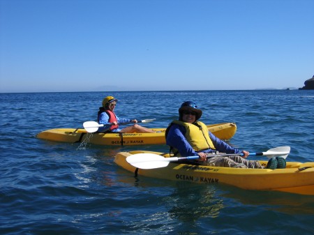 Kayaking at Santa Cruz Island