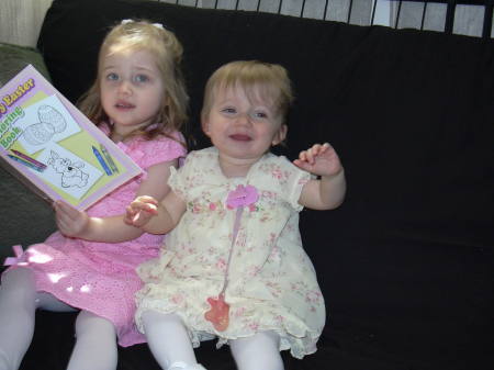 Our girls Emily & Alyssa  Easter 2006