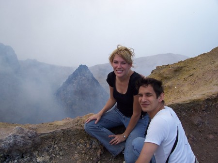 Matt and I at the top of Mt. Pacaya in Guatemala