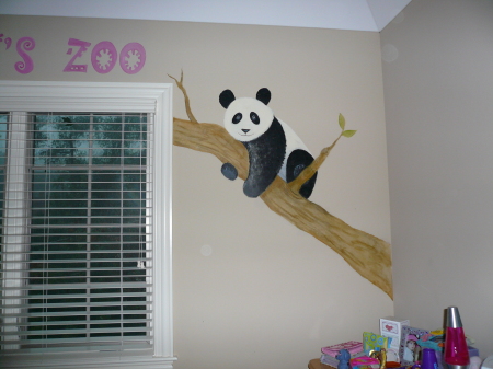 zoo mural for a girl's room