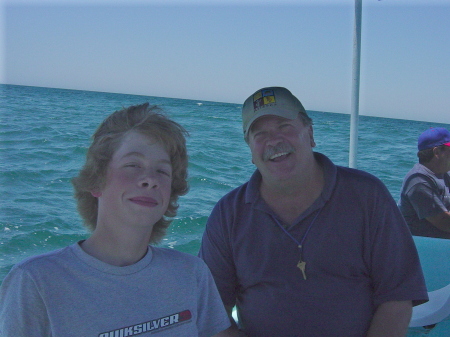 Old Man and Son fishing in the Sea of Cortez