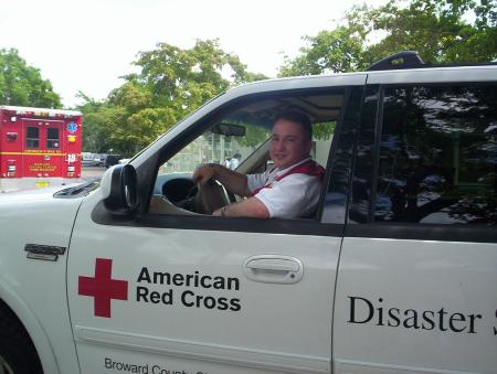 Peter with Red Cross after Wilma