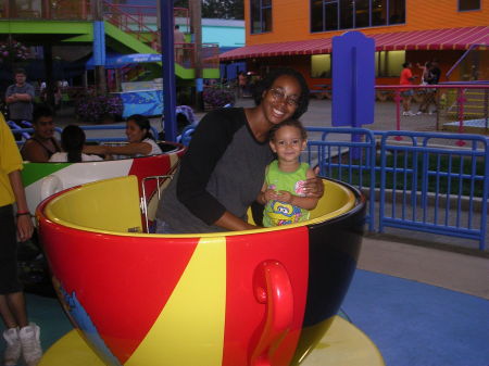 At Sesame Place in NY, 2005. Lexi loves Sesame Street!