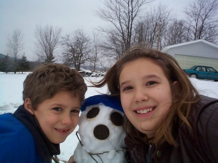 playing in the snow