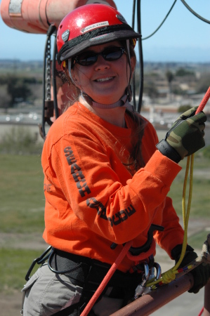 Training at the fire tower in Camarillo.