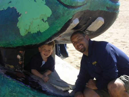 Samuel and Daddy at the beach!