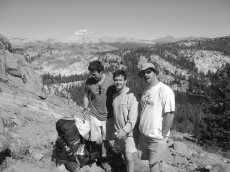 Jerod and friends (Jerod far left) hiking Yosemite