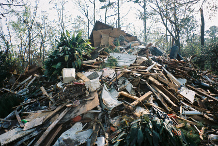 My house in a pile.