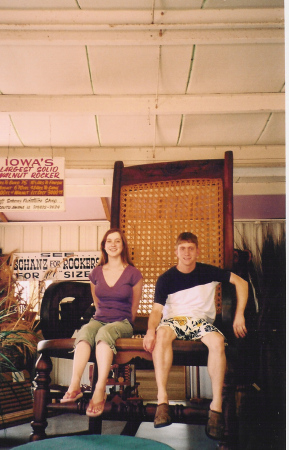 Cheryl and Randall at Amana, IA wood crafting store