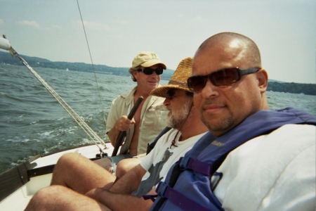 Chip, Mitch and Heikki on the Hudson.