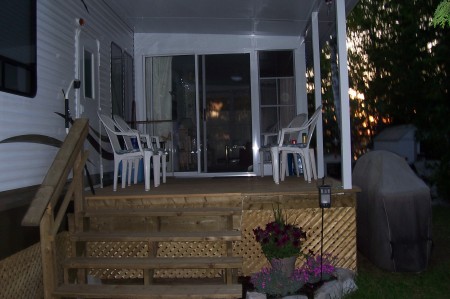 Front Deck leading into sunroom