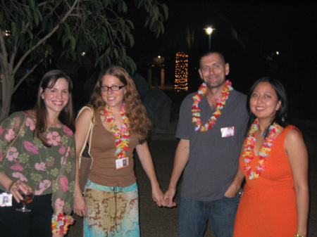 Jen, Mel, Rob, and Mylene at the OHS 10 year Reunion