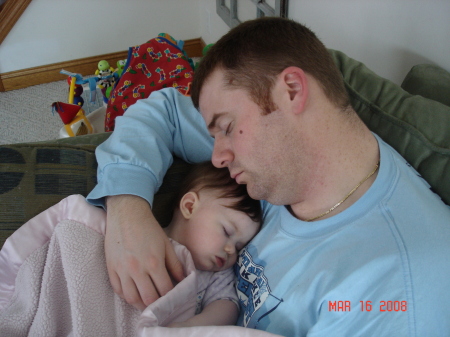 Nap time with daddy