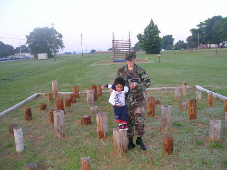 Me and Keylan at the Obstacle Course