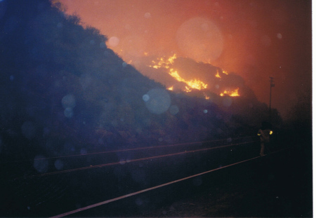 Walking down Malibu road 1996.