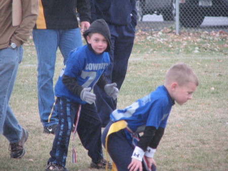 Braden playing football