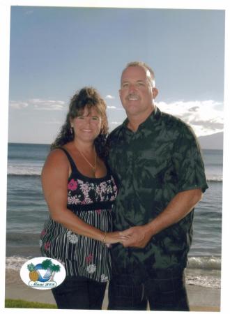 My husband and I in Maui