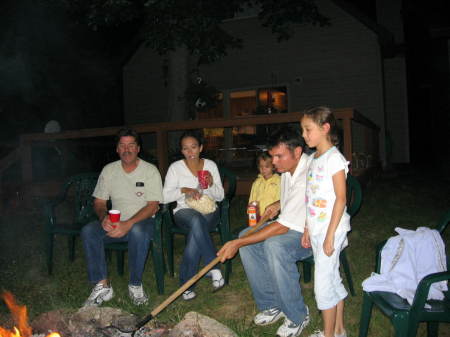 Back yard camp fire