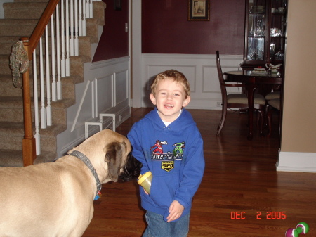 Michael and the puppy 2005