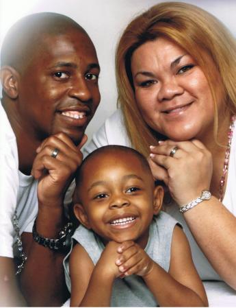 My son Tony, His wife Roda and his son Deon!!