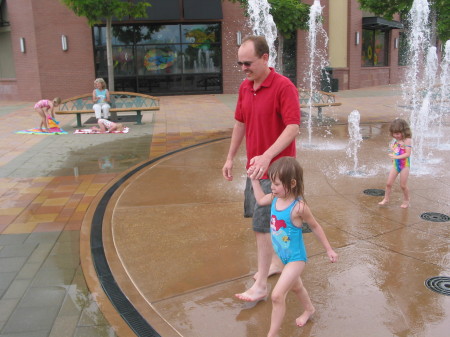 playing in the water