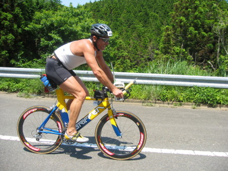 Competing in Ironman Japan