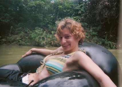 Tubing down a river on Jamaica