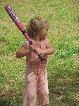 Alexus Playing Baseball