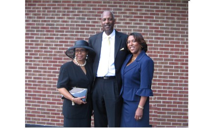 My lovely mother, my brother Gerald, and me