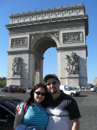 France y yo en el Arco del Triunfo, Paris