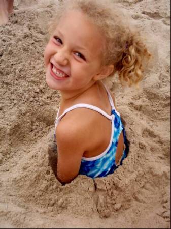 Annika at the beach 2005