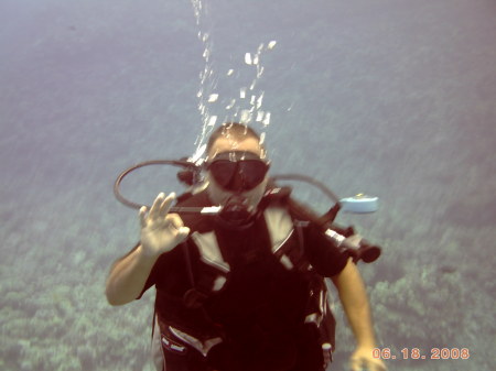 Diving the crater