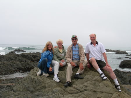 Sitting along the seashore