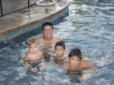 SPLASHING BY THE POOL