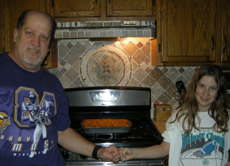 Tom and Alli cooking together
