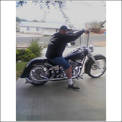 my brother on his bike