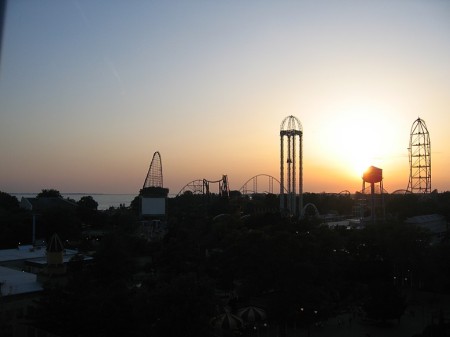 Sunset over Cedar Point