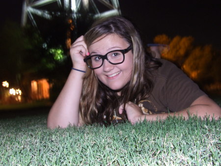 Karly in the grass at Gruene Hall