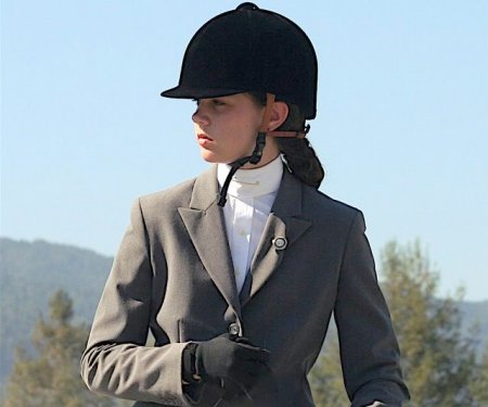 Daughter Tessa at horse competition